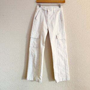 Mother The Rambler Ankle Cargo Cream Puffs Size 24